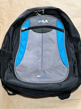 Fila Black and Blue Men's Sport Backpack Fila Tech laptop backpack unisex